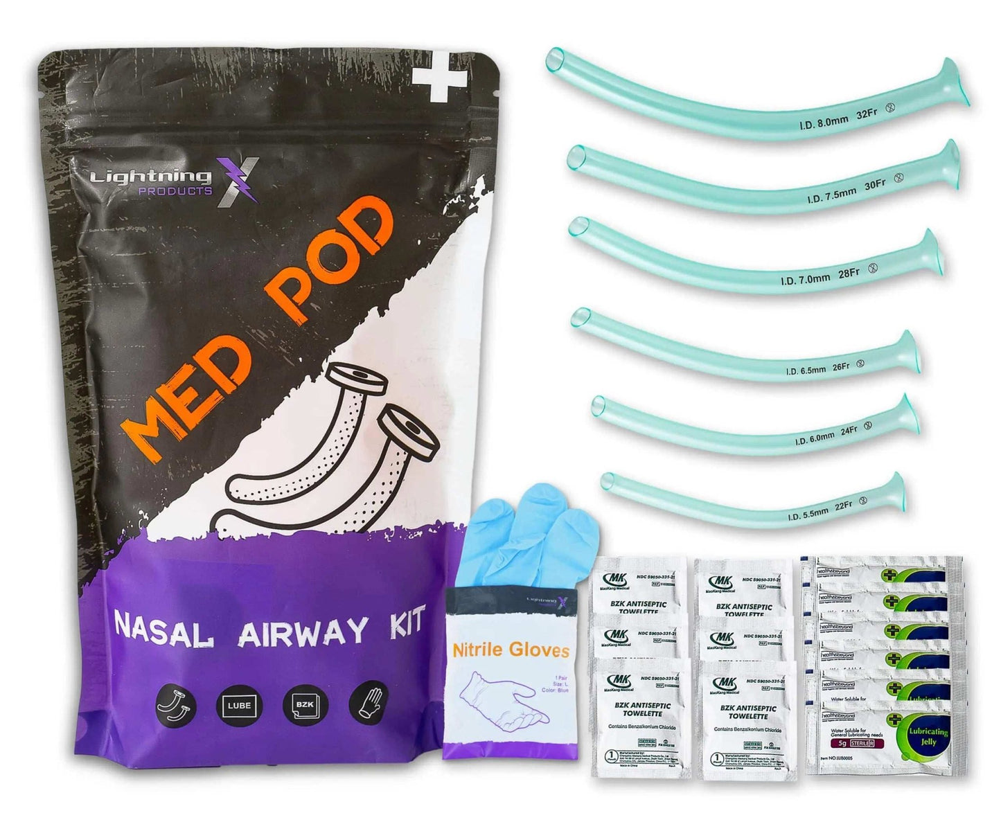 Nasal Airway Set - Various Sizes - Lightning X