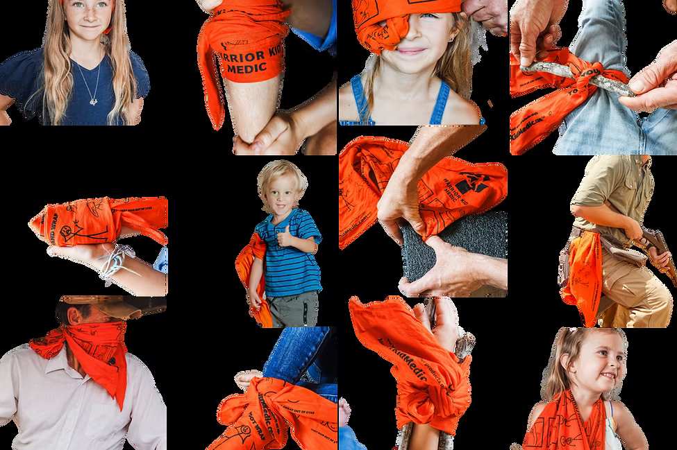 Warrior Kid Medic Multi‑Tool Bandana – All‑in‑One Trauma Tool Fabric - Warrior Kid Medic