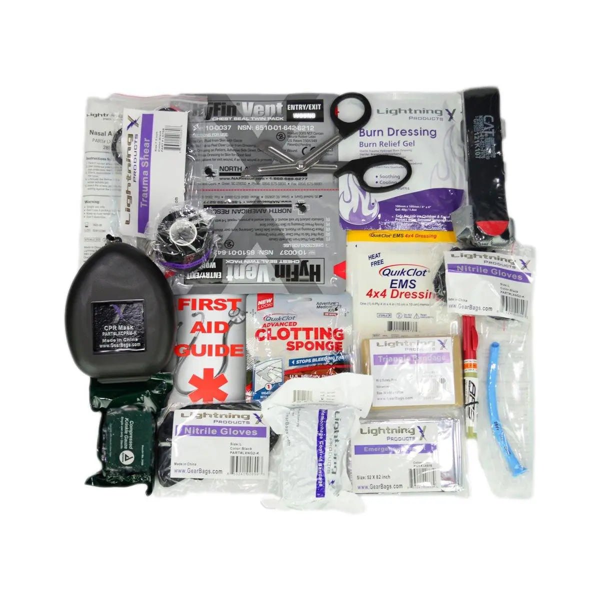 Premium Gun Range Trauma & Bleeding First Aid Kit - Lightning X
