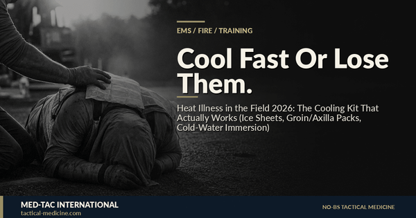 Heat Illness in the Field 2026: The Cooling Kit That Actually Works (Ice Sheets, Groin/Axilla Packs, and Cold-Water Immersion)