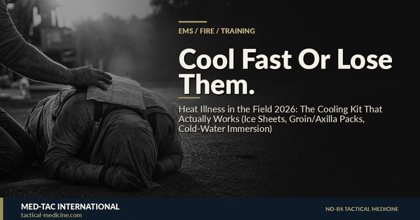 Heat Illness in the Field 2026: The Cooling Kit That Actually Works (Ice Sheets, Groin/Axilla Packs, and Cold-Water Immersion)