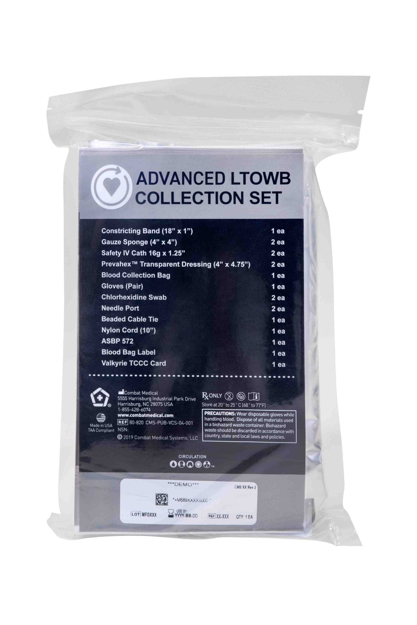 Advanced Low Titer Type - O Whole Blood (LTOWB) Collection Set - Safeguard Medical Online