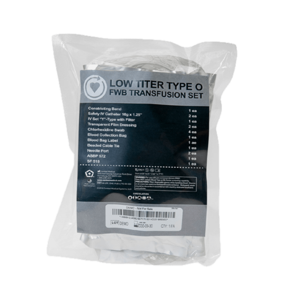 Low Titer Type - O Whole Blood (LTOWB) Transfusion Set - Safeguard Medical Online
