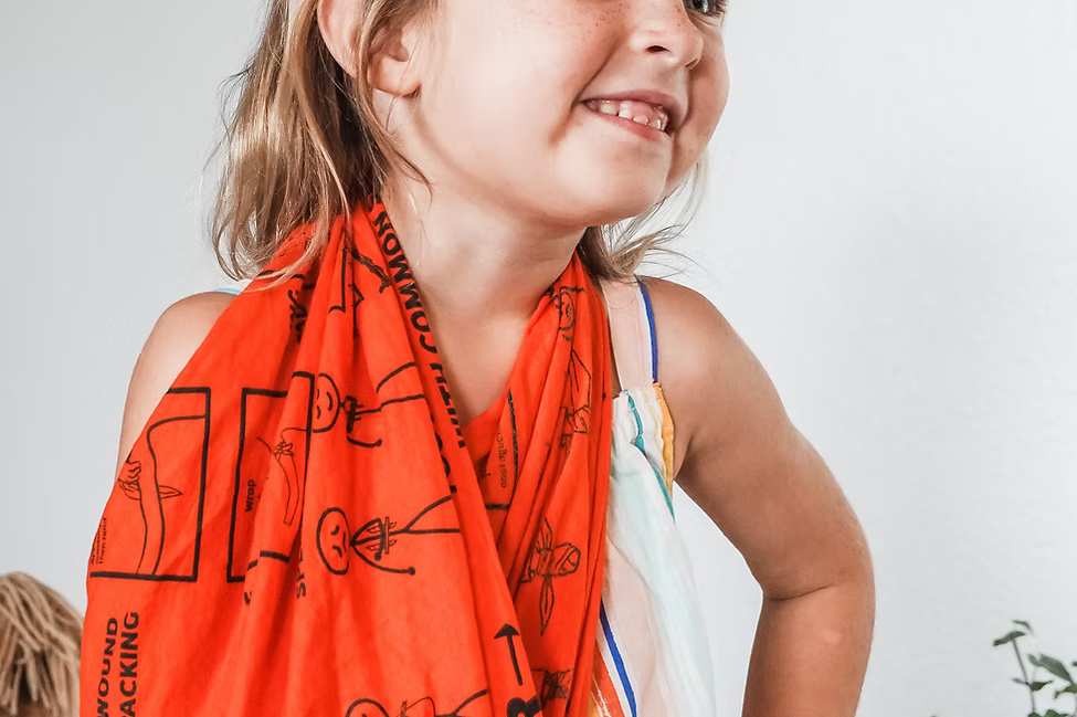 Warrior Kid Medic Multi‑Tool Bandana – All‑in‑One Trauma Tool Fabric - Warrior Kid Medic