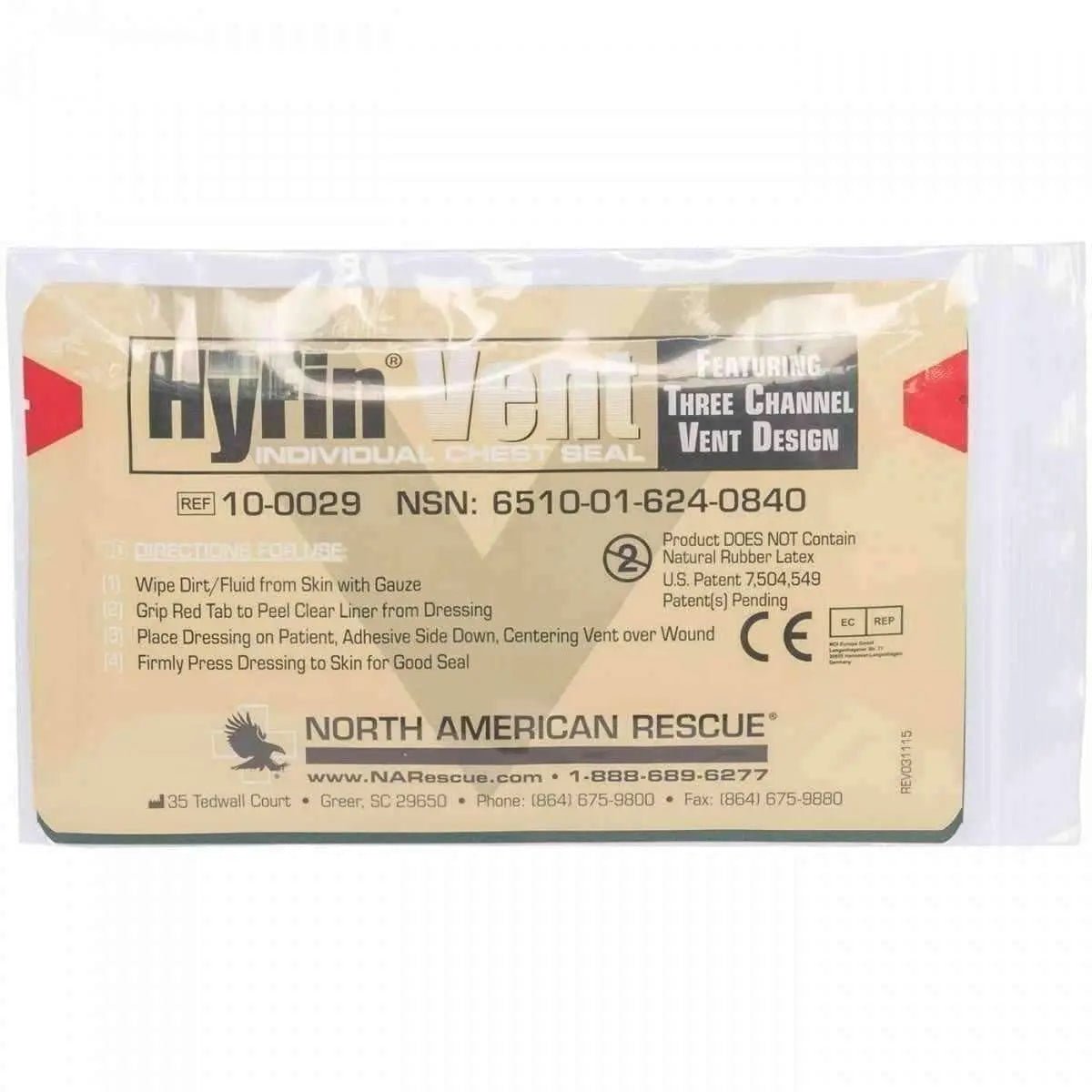 HyFin USMC Chest Seal Combo Pack - North American Rescue