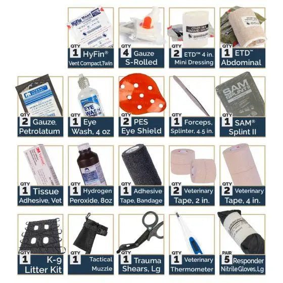 K - 9 Tactical Field Kit – Canine Emergency Medical - North American Rescue