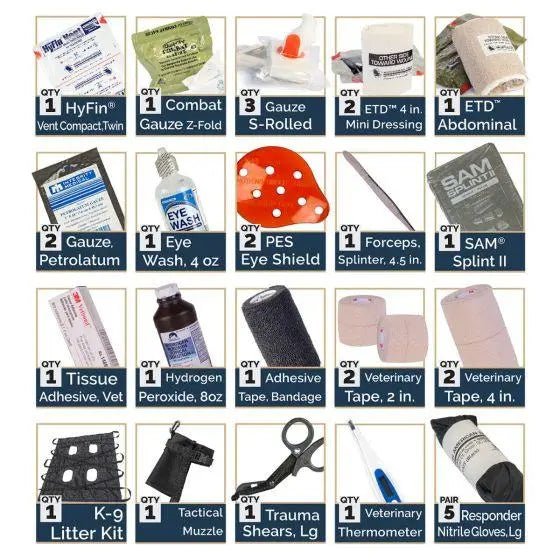 K - 9 Tactical Field Kit – Canine Emergency Medical - North American Rescue