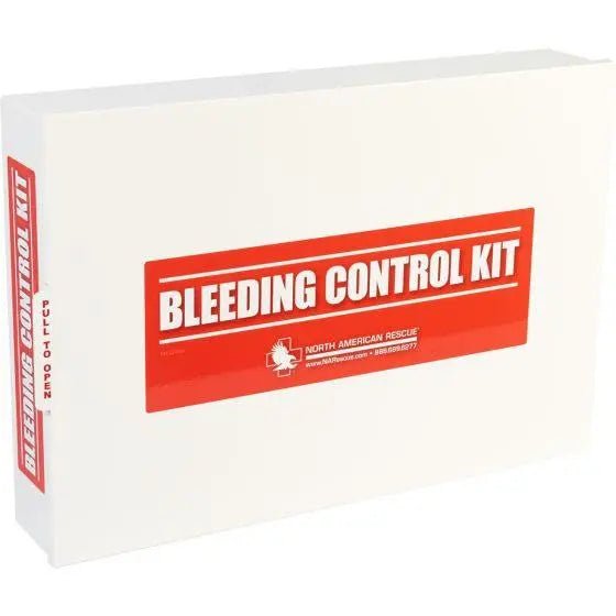 Public Access Bleeding Control Station - 8 - PACK Nylon Pouch - Low Profile Metal Station - North American Rescue