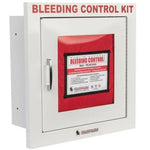 Public Access Bleeding Control Station - 8 - PACK Nylon Pouch - Metal Semi - Recessed Cabinet - North American Rescue