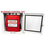 Public Access Bleeding Control Station - 8 - PACK VACUUM SEALED - Metal Semi - Recessed Cabinet - North American Rescue