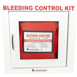 Public Access Bleeding Control Station - 8 - PACK VACUUM SEALED - Metal Semi - Recessed Cabinet - North American Rescue