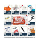 Public Access Bleeding Control Station - 8 - PACK Vacuum Sealed Pouch - Low Profile Metal Station - North American Rescue